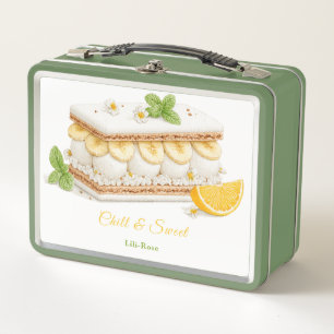 Eiscreme-Sandwich-Tag-Wasserfarbe Metall Brotdose
