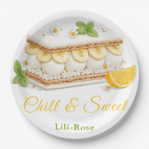Eiscreme-Sandwich-Tag Watercolor Pappteller