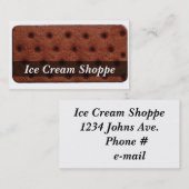 Eiscreme-Sandwich-Visitenkarte Visitenkarte (Vorne/Hinten)