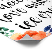 Eiscreme-Sation 8x10 Blumenzettel Poster (Ecke)