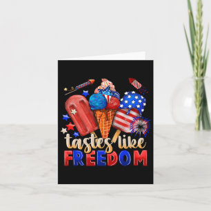 Eiscreme schmeckt wie Freedom 4. July American Fl Karte