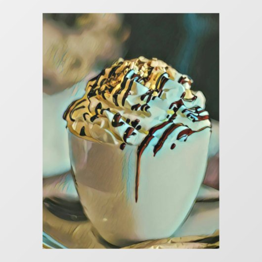 Eiscreme-Schokolade Fensteraufkleber (Blatt)