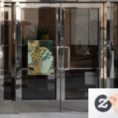 Eiscreme-Schokolade Fensteraufkleber (Büro Tür)