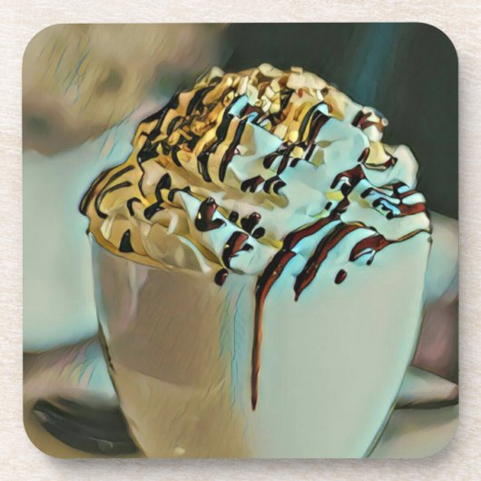 Eiscreme-Schokolade Getränkeuntersetzer (Vorderseite)