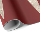Eiscreme Schokolade Metallic Burgundy Ruby Ivory Geschenkpapier (Rolleneckpunkt)