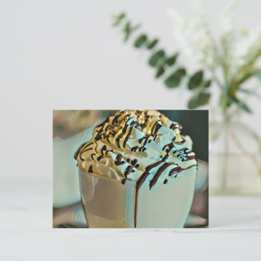 Eiscreme-Schokolade Postkarte (Stehend Vorderseite)