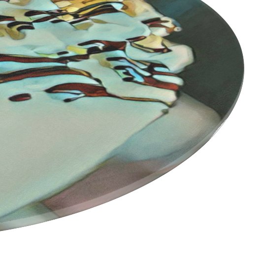 Eiscreme-Schokolade Schneidebrett (Ecke)