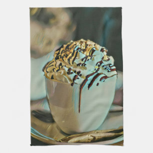 Eiscreme-Schokoladenkugel Geschirrtuch