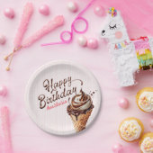 Eiscreme-Schöpfl Mädchen Geburtstag Pappteller (Party)