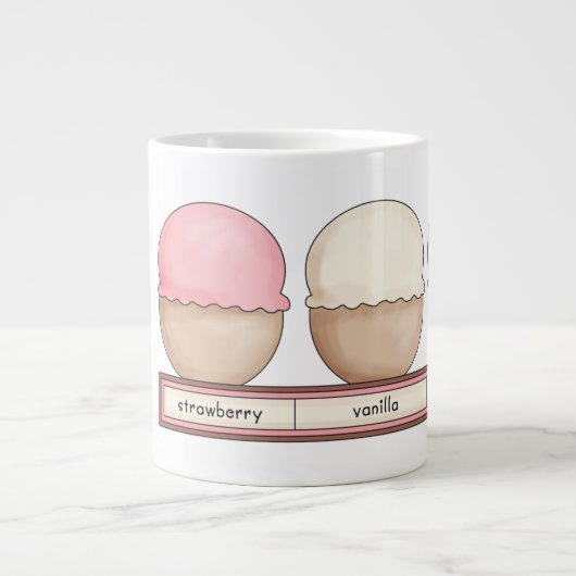 Eiscreme-Schüssel mit Griff Jumbo-Tasse (Vorderseite)