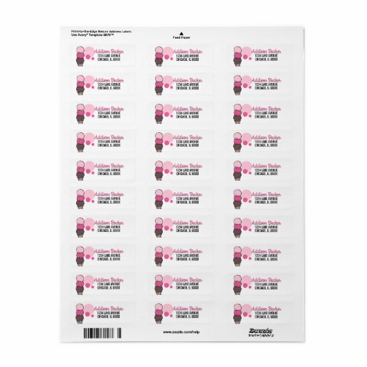 Eiscreme-Scoop Geburtstagsadressenkennzeichen (Vorne)