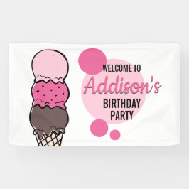 Eiscreme Scoop Geburtstagsparty-Banner Banner