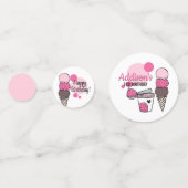 Eiscreme Scoop Geburtstagsparty Confetti Konfetti (Vorderseiten)