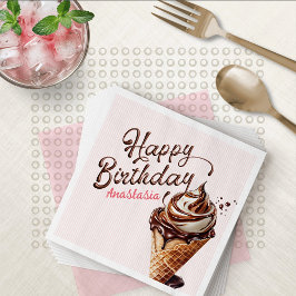 Eiscreme Scoop Girls Geburtstag Serviette