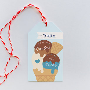 Eiscreme Scoop-Klassenzimmer Valentinstag Geschenkanhänger