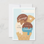 Eiscreme-Scoop-Klassenzimmer Valentinstag-Karte Einladung (Vorderseite)
