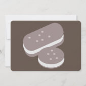 Eiscreme Scoop und Eiscreme Sandwich Confetti Einladung (Rückseite)