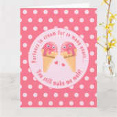 Eiscreme Scoops Niedlich Romantischer Valentinstag Karte (Gelbe Blume)