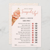 Eiscreme Scoopup Guess Who-Brautparty Einladung (Vorne/Hinten)