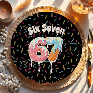 Eiscreme Sechs Sieben 67 Geburtstag Papier Teller