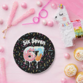 Eiscreme Sechs Sieben 67 Geburtstag Papier Teller (Party)