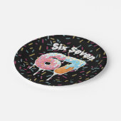 Eiscreme Sechs Sieben 67 Geburtstag Papier Teller (Schrägansicht)