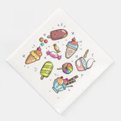 Eiscreme Serviette (Ecke)