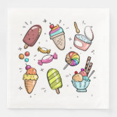 Eiscreme Serviette (Vorderseite)