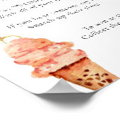 Eiscreme Setzen Sie einen Ring auf ihr Brautparty Poster (Ecke)