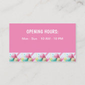 Eiscreme-Shop farbenfroh Visitenkarte (Rückseite)