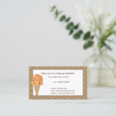 Eiscreme-Shop Frische Pasta machen Business Cards Visitenkarte (Stehend Vorderseite)