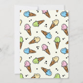 Eiscreme-Shop Geburtstagseinladung Einladung (Rückseite)