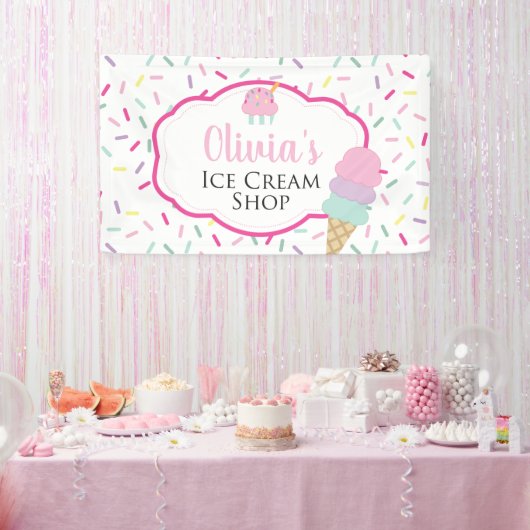Eiscreme-Shop Geburtstagsparty Banner (Party)