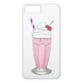 Eiscreme Shoppe Erdbeere Rosa Milkshake Feinschmec Case-Mate iPhone Hülle (Rückseite)