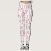 Eiscreme Shoppe Erdbeere Rosa Milkshake Feinschmec Leggings (Vorderseite)