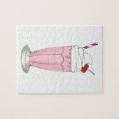 Eiscreme Shoppe Erdbeere Rosa Milkshake Feinschmec Puzzle (Horizontal)
