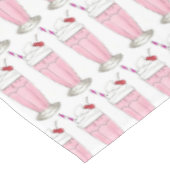 Eiscreme Shoppe Pink Milkshake Soda Nahrung Tischdecke (Schrägansicht)