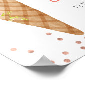 Eiscreme Sie wurde mit Scooped Brautparty Willkomm Poster (Ecke)