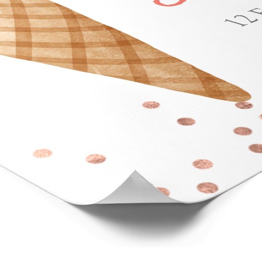 Eiscreme Sie wurde mit Scooped Brautparty Willkomm Poster (Ecke)