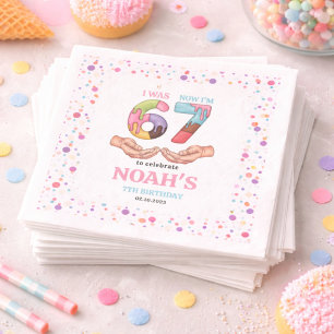 Eiscreme “Six Seven” 7. Geburtstagsfeier für Kinde Serviette