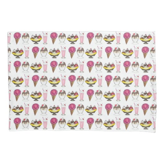 Eiscreme Social Sundance Milkshake Banana Split Kissenbezug (Vorderseite)