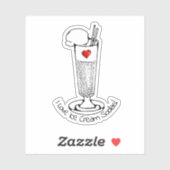 Eiscreme Soda Day Aufkleber (Blatt)