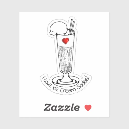 Eiscreme Soda Day Aufkleber (Blatt)