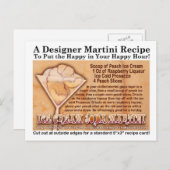 Eiscreme Soda Martini Rezept Postkarte (Vorne/Hinten)