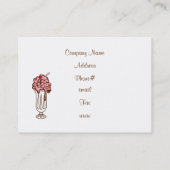 Eiscreme-Soda-Visitenkarte Visitenkarte (Rückseite)