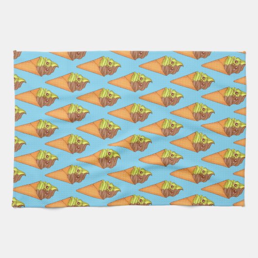 Eiscreme Soft Serve Matcha Green Tee Dessert Geschirrtuch (Horizontal)