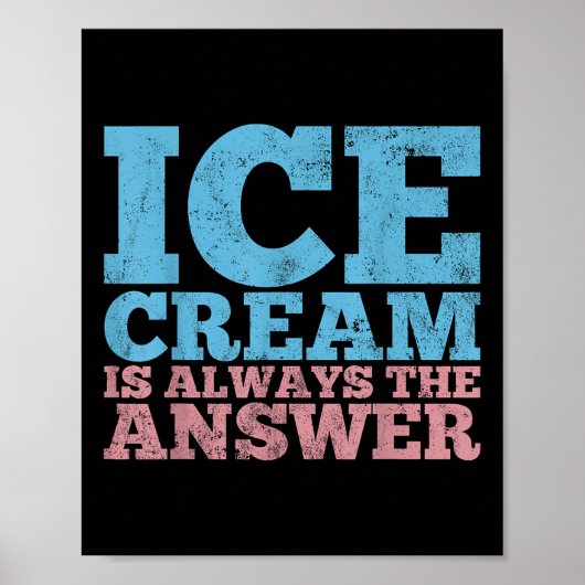 Eiscreme Sommer Frozen Funny Vintages Geschenk Poster (Vorne)