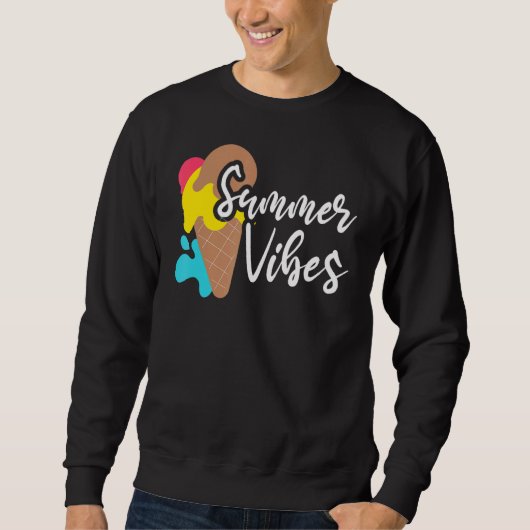Eiscreme Sommerbecher für Unisex Sweatshirt (Vorderseite)