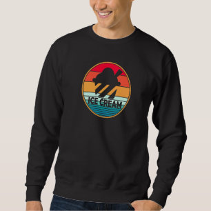Eiscreme Sommerretro Vintag für Frauen Kinder Sweatshirt