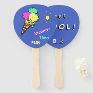 Eiscreme Sommerzeit Spaß Paddelhandlüfter Fächer